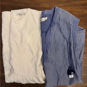 Vineyard Vines White and Blue Midi Dress Bundle of 2